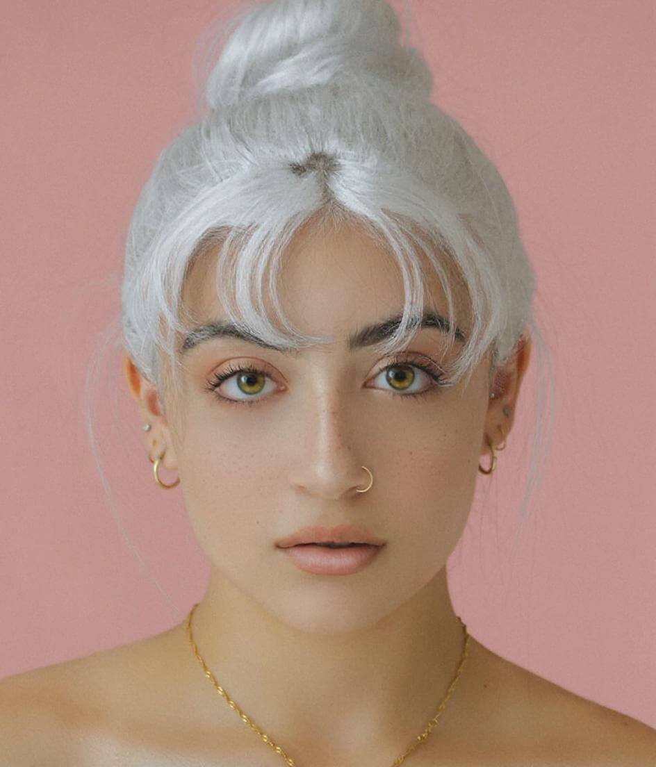 Portrait with silver hair color - After editing with Kontext AI